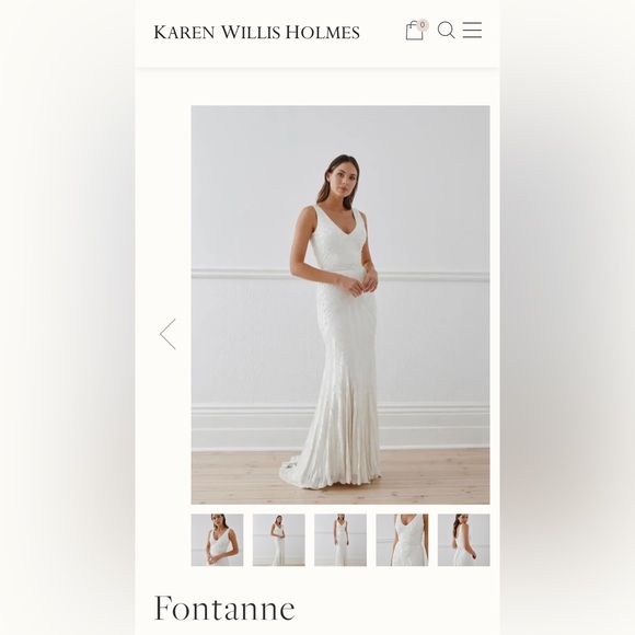 Karen Willis Holmes Fontanne wedding gown size AU 10 / US 6 - Picture 7 of 13